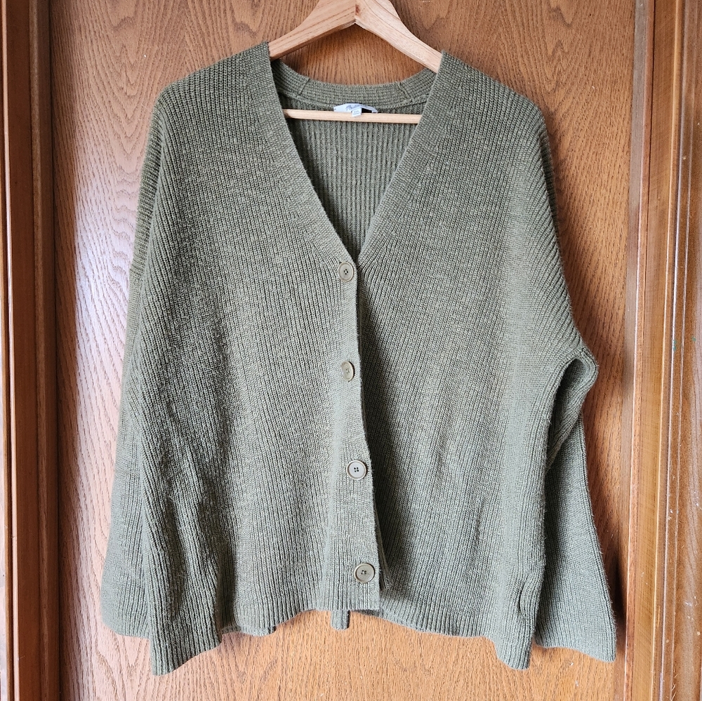Madewell Olive Green Cardigan Sweater